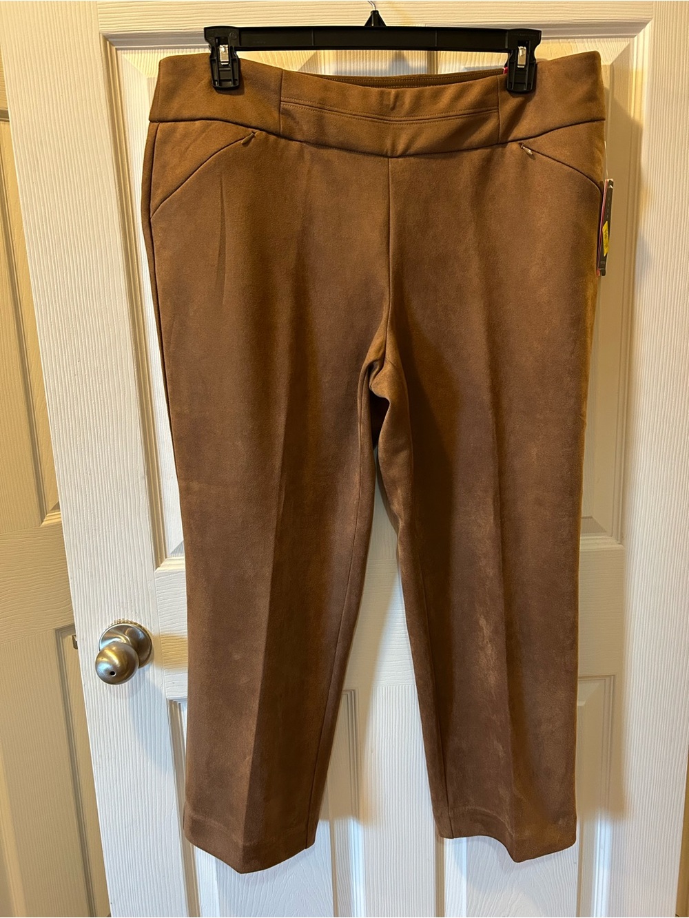 Investments Size 16P S Brown Suede Polyester Women's Pull-On Pants Dillards NWT